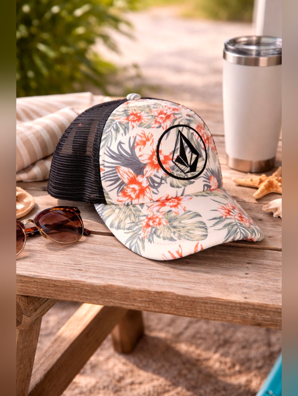 Volcom Trucker's Cap | Tropical Design | NWOT
